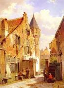 unknow artist European city landscape, street landsacpe, construction, frontstore, building and architecture.061 France oil painting reproduction